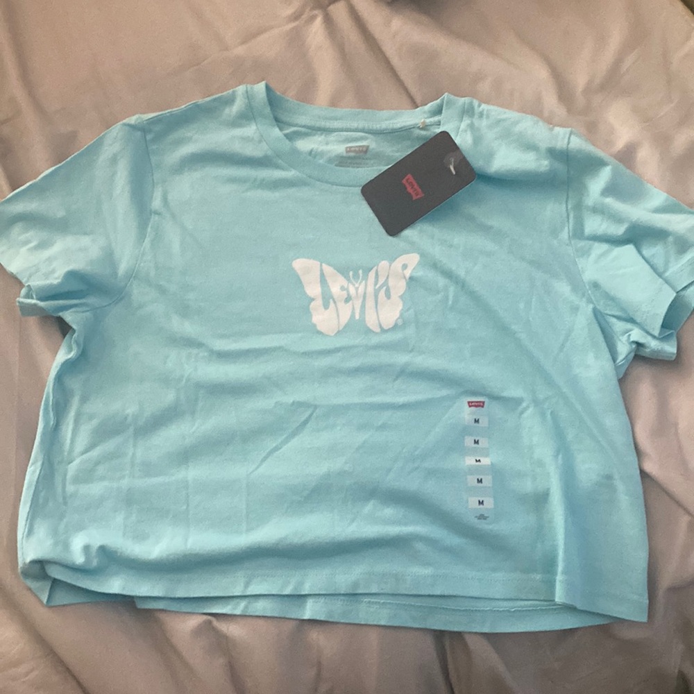 levi’s blue crop top